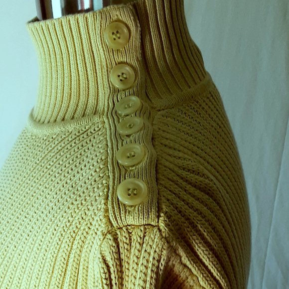 J Jill Subdued Lime Green 100% Cotton Knit Sweater - Picture 3 of 8